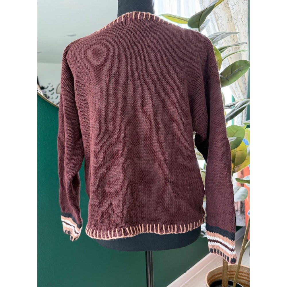 Reference Point Argyle Patchwork Knit Sweater Wom… - image 4